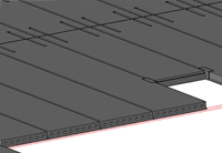Hollow core slabs - Layoutplan in 3D